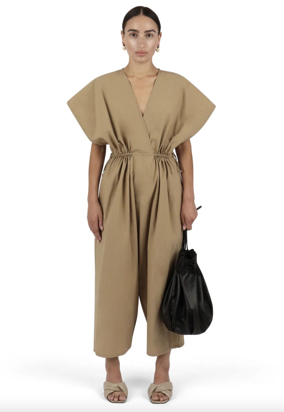 Product Image for Tie Side Balloon Jumpsuit, Khaki