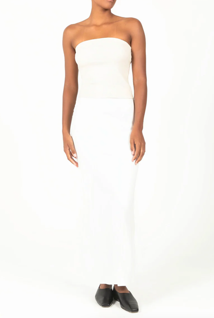 Product Image for Bias Cut Maxi Skirt, White