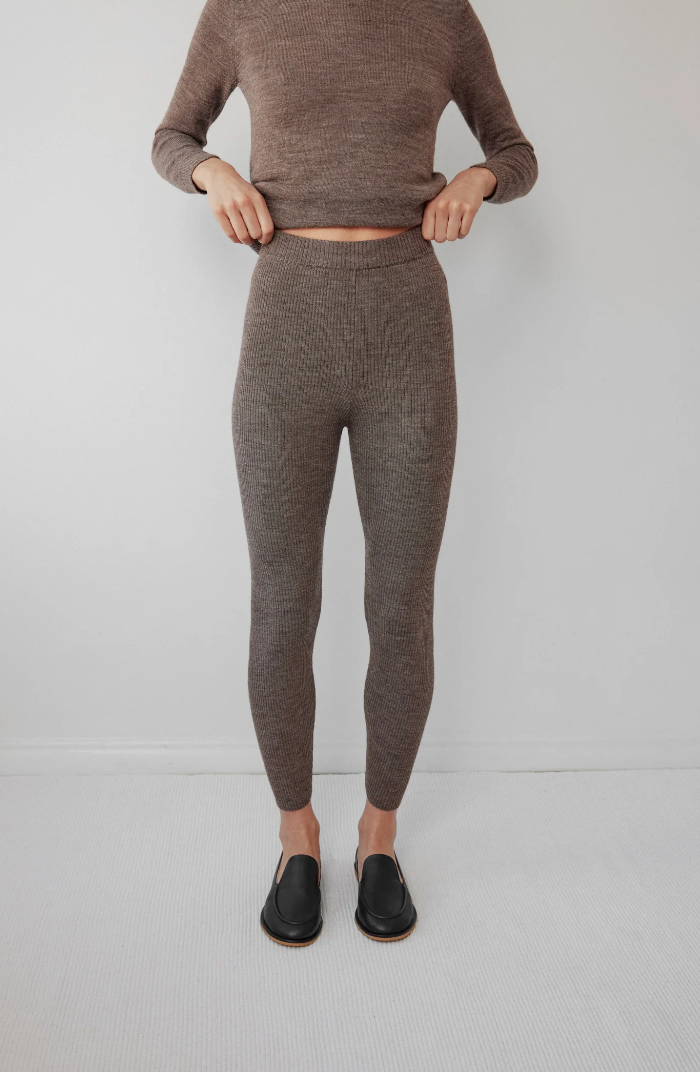 Product Image for Layering Rib Legging, Heathered Brown