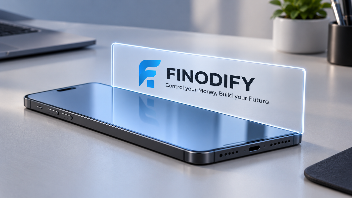 Phone screen comparing a bank transaction list to Finodify's clear spending breakdown