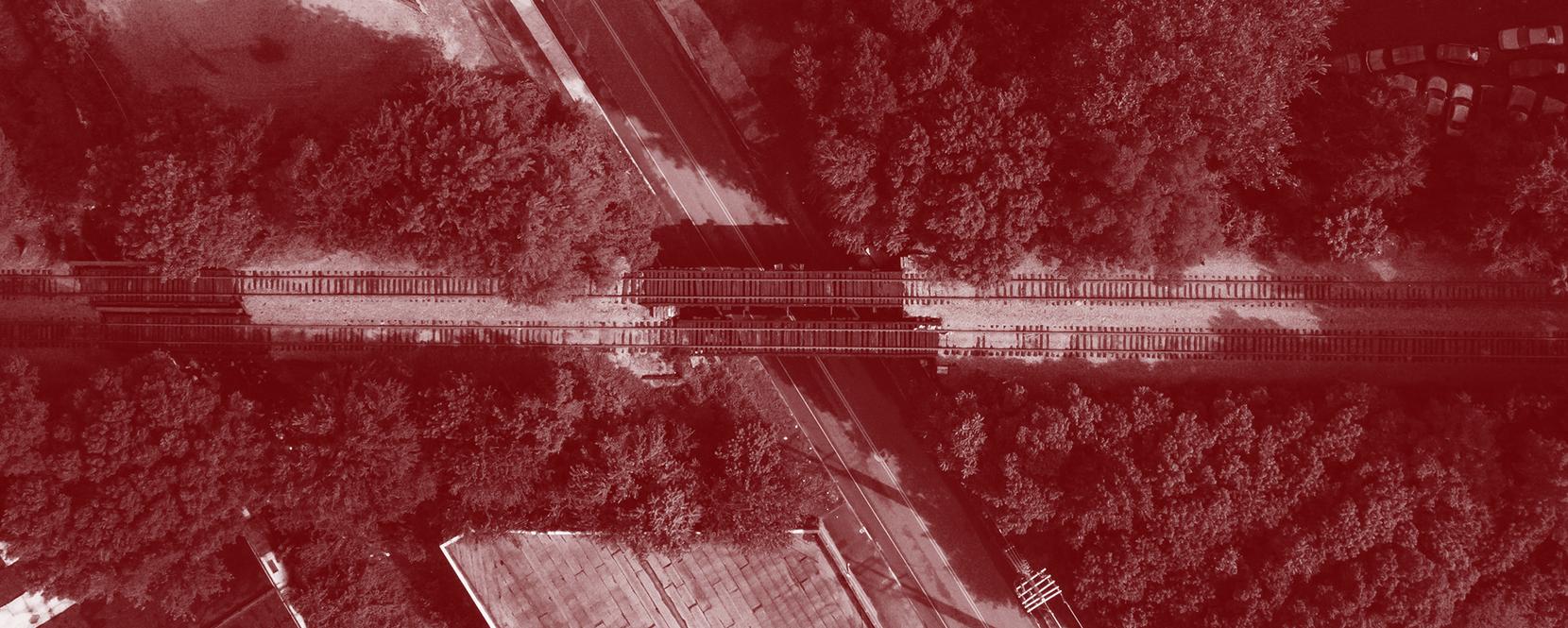 Overhead tracks from above