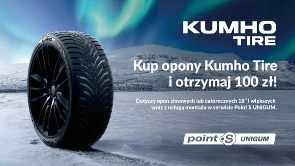 100 zł za zakup opon Kumho 18” i większych
