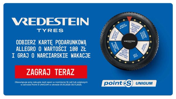 Kup opony Vredestein, zakręć kołem i wygraj nagrody