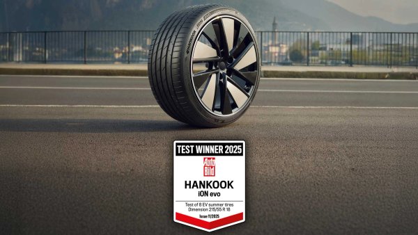 Hankook iON evo zwycięzcą testu opon letnich do pojazdów elektrycznych Auto Bild