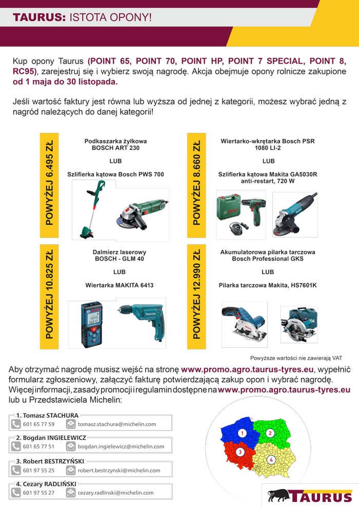 Promocja opon Taurus