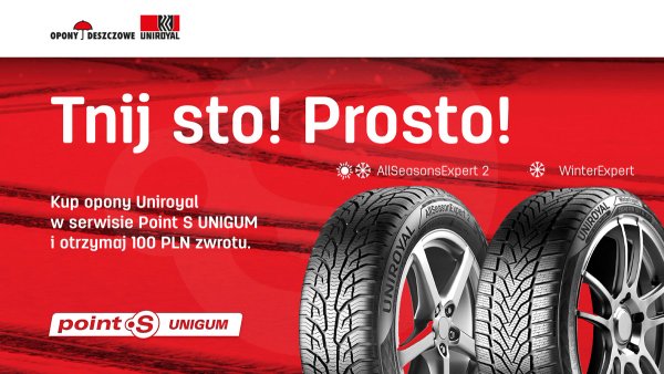 Odbierz 100 zł przy zakupie opon Uniroyal