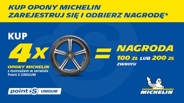 Kup opony Michelin wraz z montażem i odbierz nagrodę
