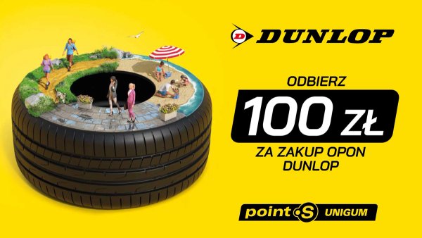 Odbierz 100 PLN za zakup opon Dunlop