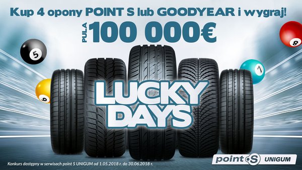 Kup 4 opony i wygraj w konkursie Lucky Days