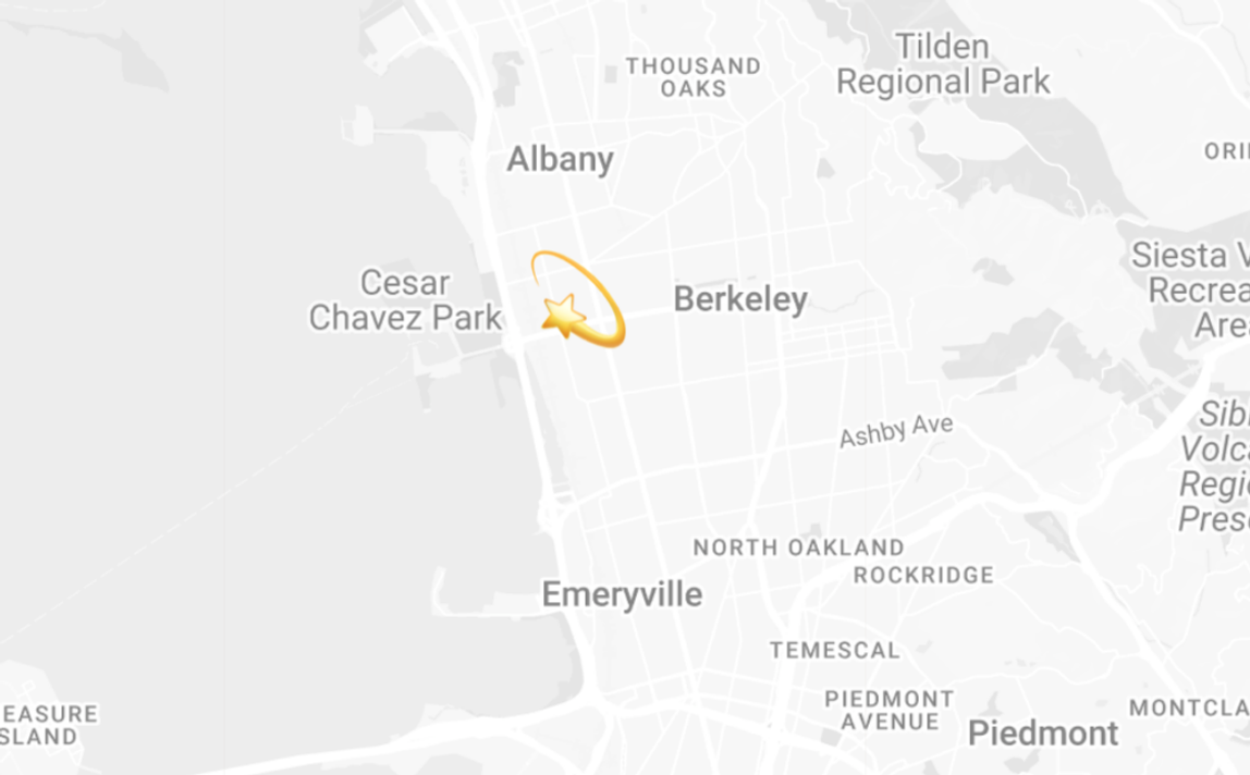 A map of the studio’s Berkeley neighbourhood, with our favourite places marked