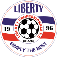 Crest of Liberty Professionals F.C., Ghana, founded 1996, with the motto "Simply the best."