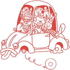 A clown car with far too many people in it