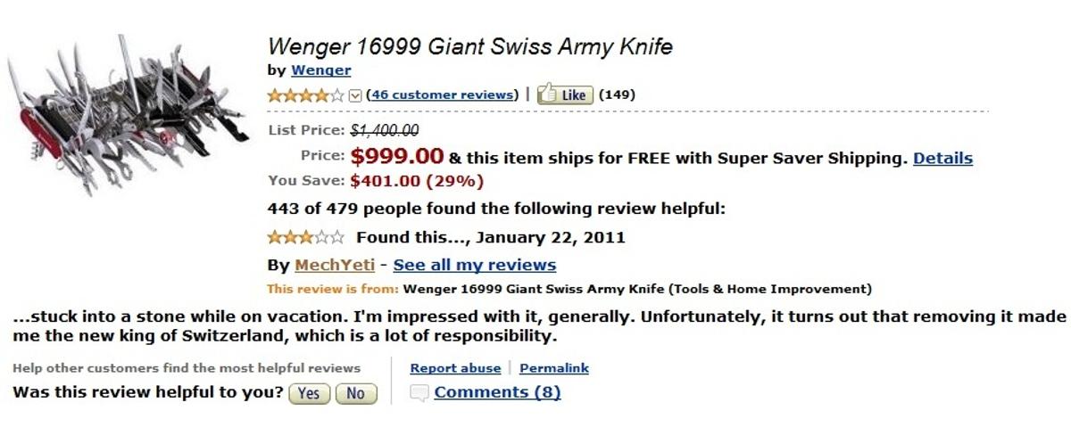 Funny Swiss Army Knife Review