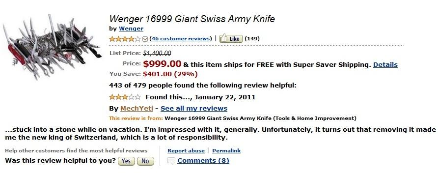 Funny Swiss Army Knife Review