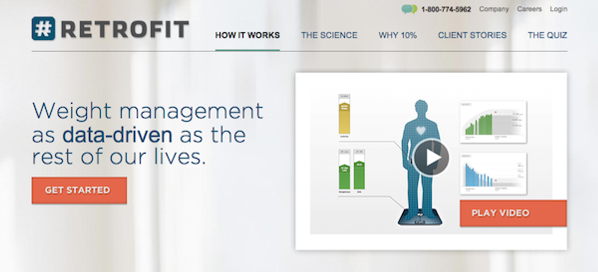 Retrofit's website: "Weight management as data-driven as the rest of our lives."