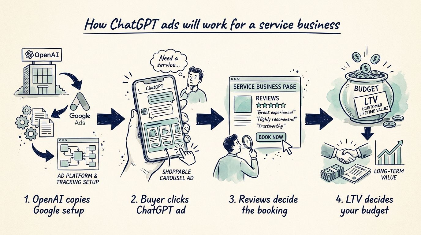 How ChatGPT ads will work for a service business