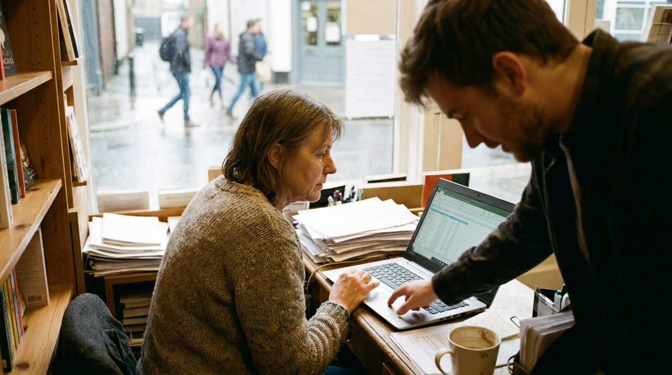 Photo of a real small business scene from this story: Google Is Forcing Search Campaigns Into AI Max. Set Your Guardrails Before September.