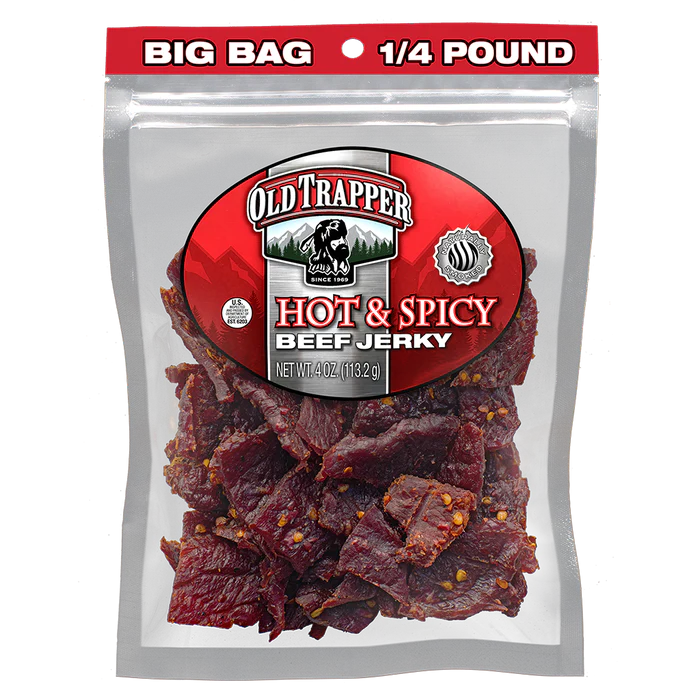 Old Trapper Hot & Spicy 1/4 lb Package