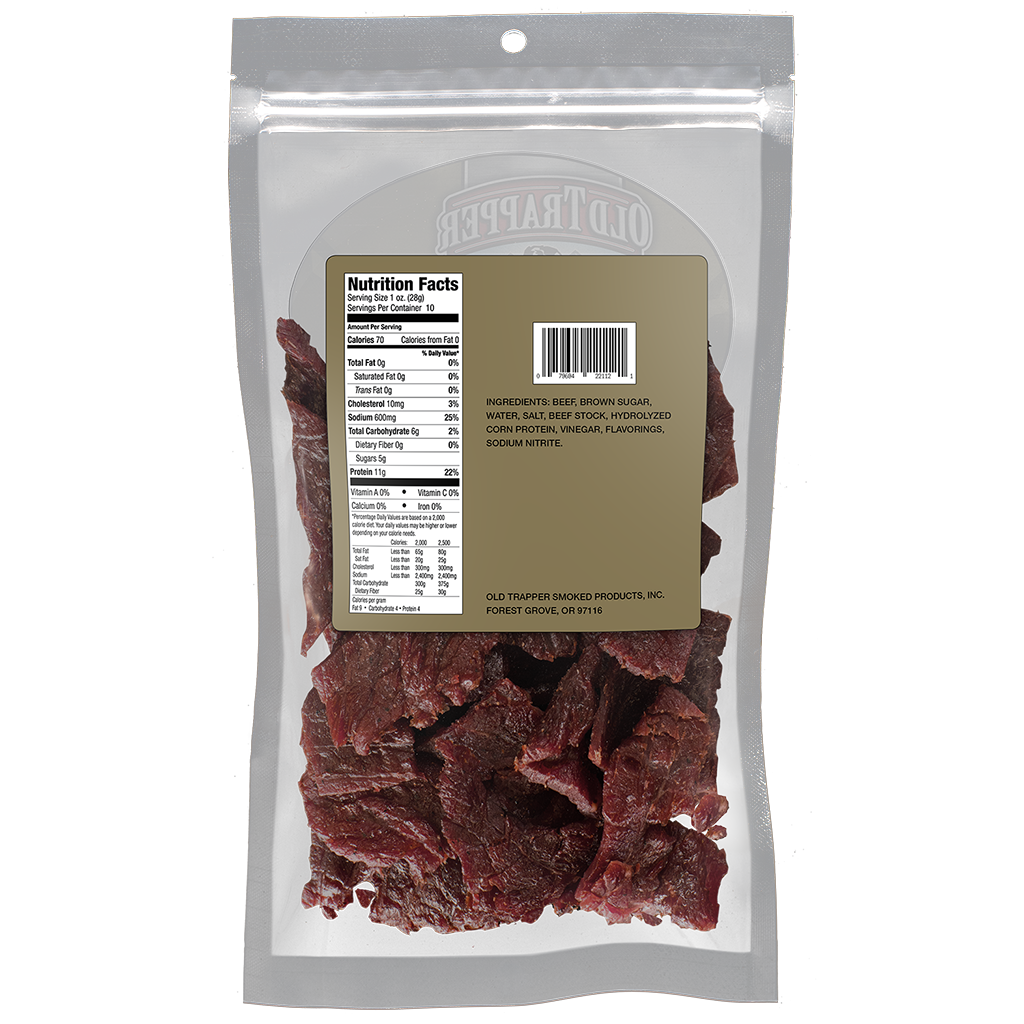 Beef Jerky - Old Fashioned Back of Package