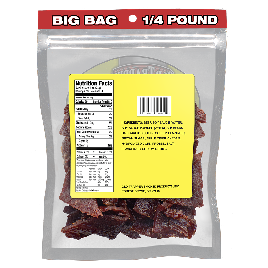 Beef Jerky - Teriyaki Back of Package