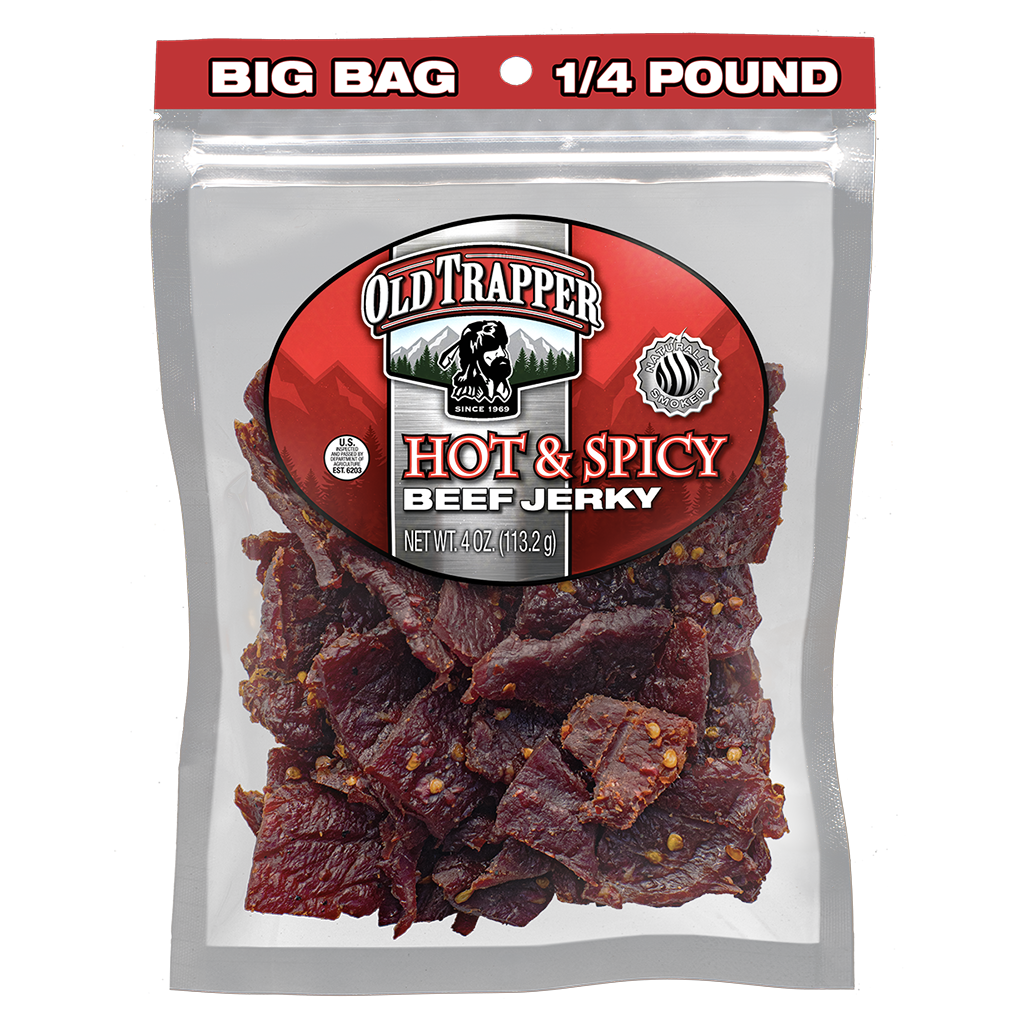 Bulk Beef Jerky - Hot & Spicy 1/4lb Packaging