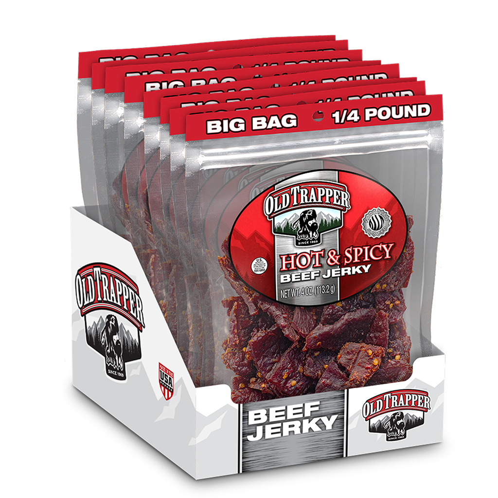 Bulk Beef Jerky - Hot & Spicy 1/4lb Bulk Packaging