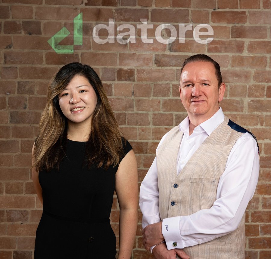 Sophia Lee and Graham Perry, the founders of Datore