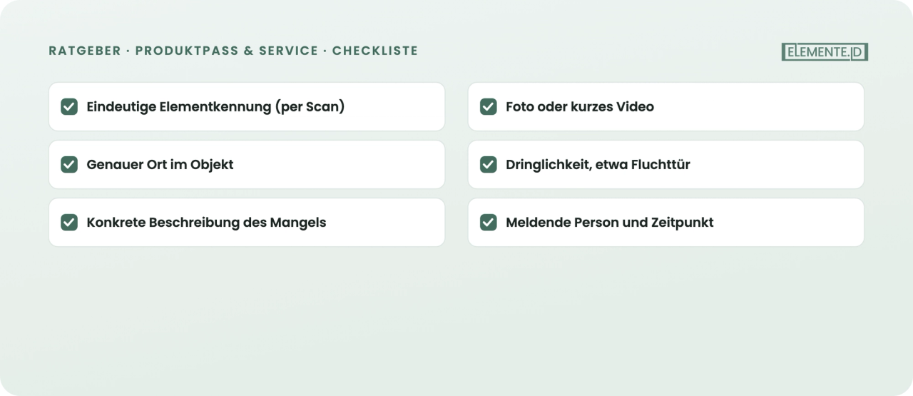 Diese Angaben gehören in ein vollständiges Störungsticket