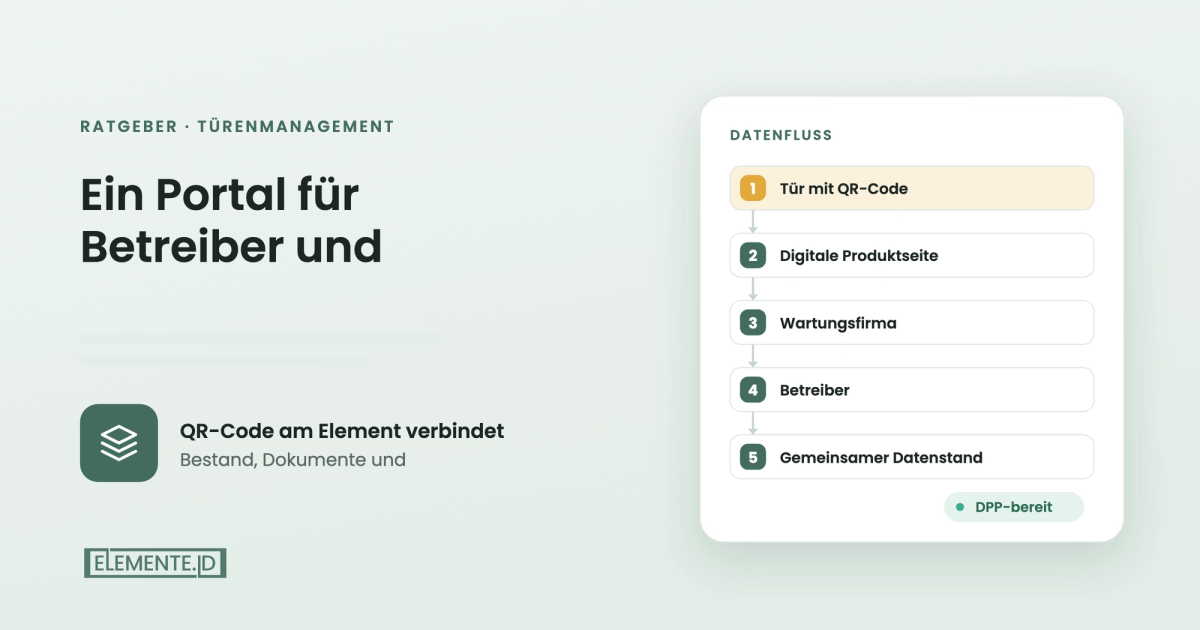 Türenmanagement im Gebäude: ein Portal für Wartungsfirma und Betreiber