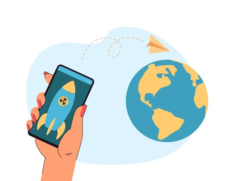 illustration représentant un appel vers l'étranger