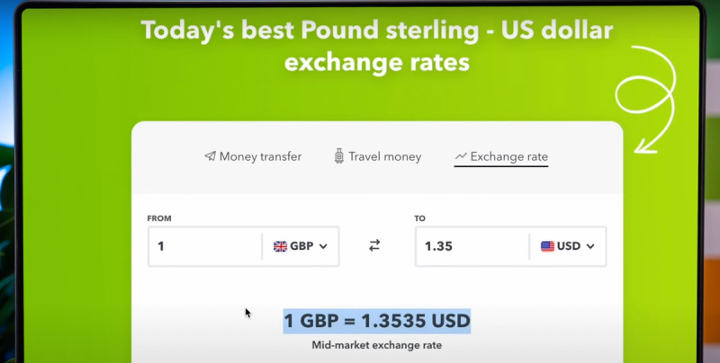Monito GBP - USD mid market exchange rate