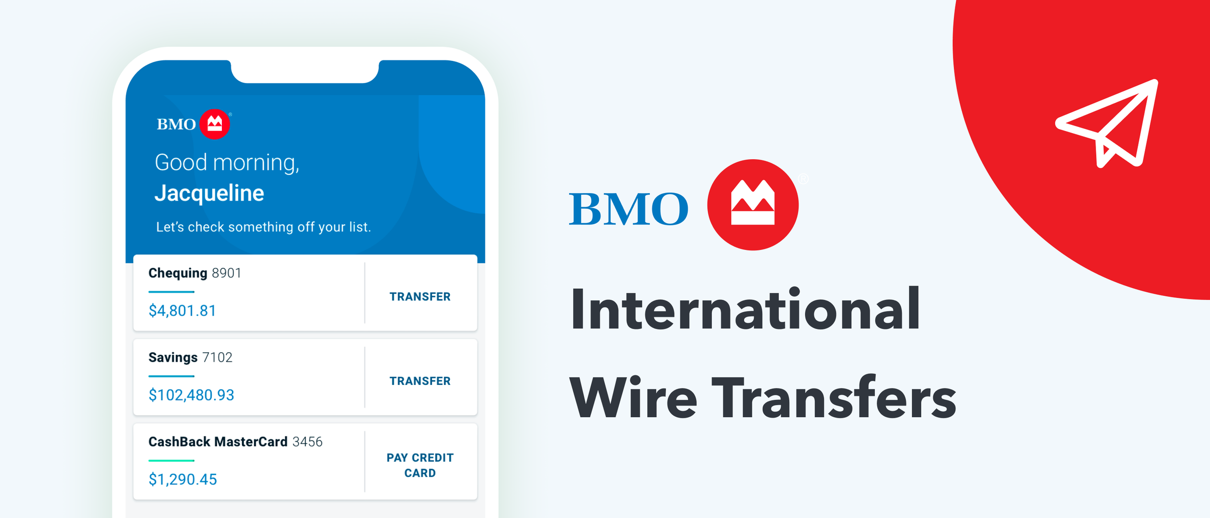 bmo international wire transfer fee