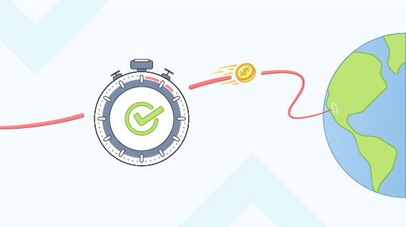 illustration of time to transfer money abroad