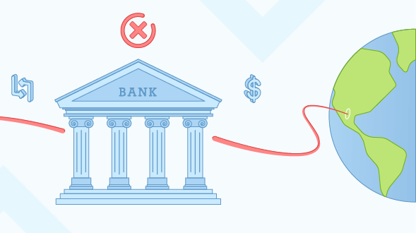Illustration representing bank charges for sending money abroad