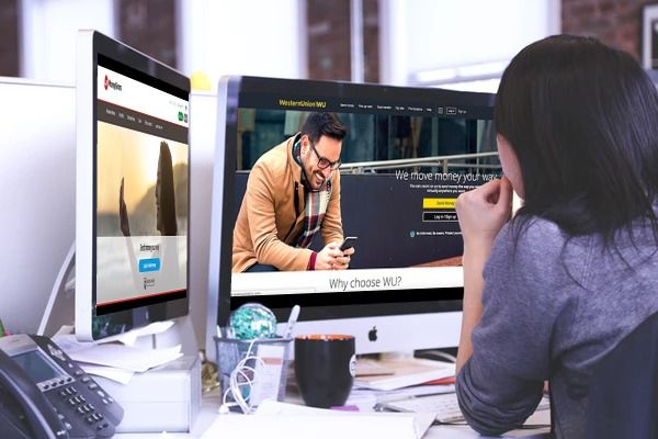 interface de western union et moneygram