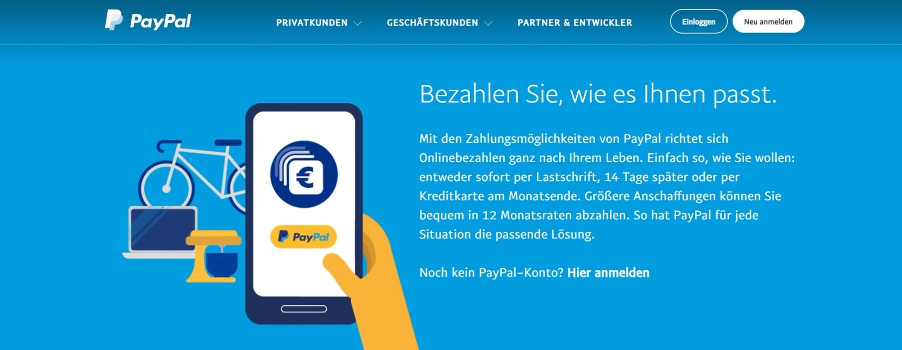 PayPal: Geld einzahlen und Guthaben aufladen