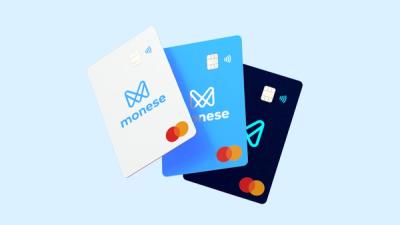 Monese cards in various colors