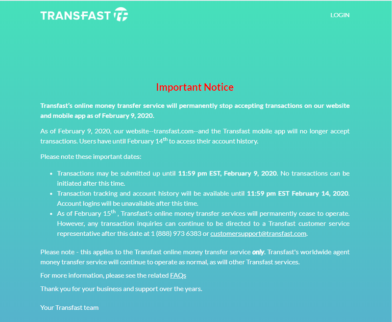 Transfas Service Transfast discontinues services - Find alternatives and sites like ...