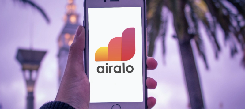 smartphone with airalo logo