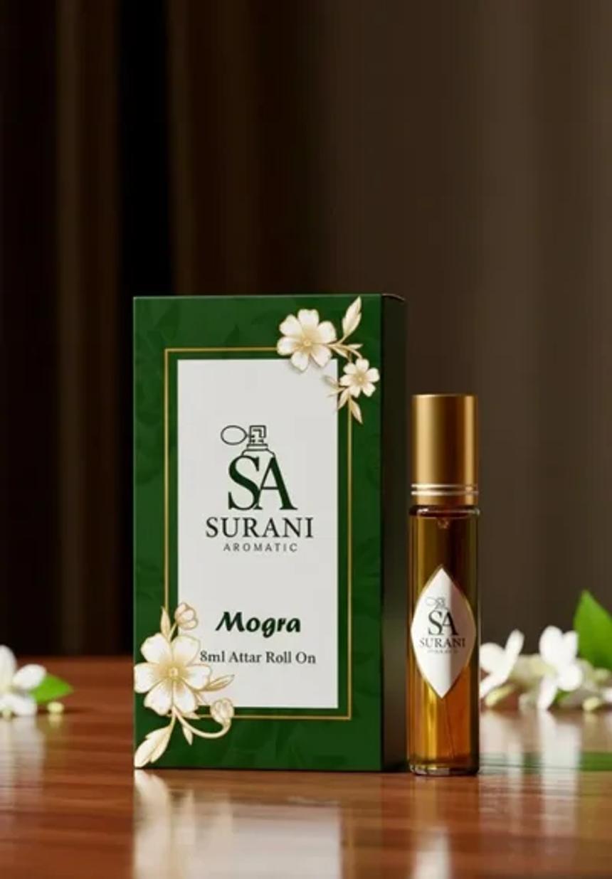 Mogra Attar bottle from Surani Aromatiq