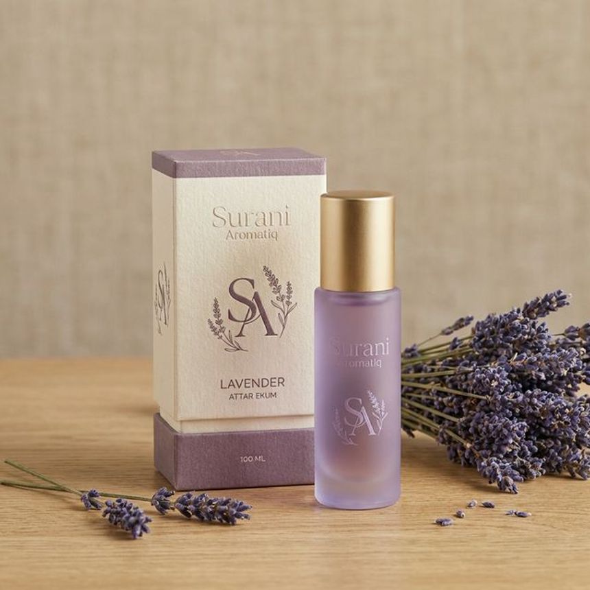 Lavender Attar bottle from Surani Aromatiq