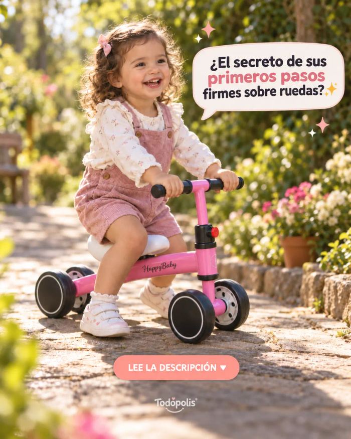 Bicicleta Infantil de Equilibrio 4 Ruedas Antivuelco — foto de un cliente
