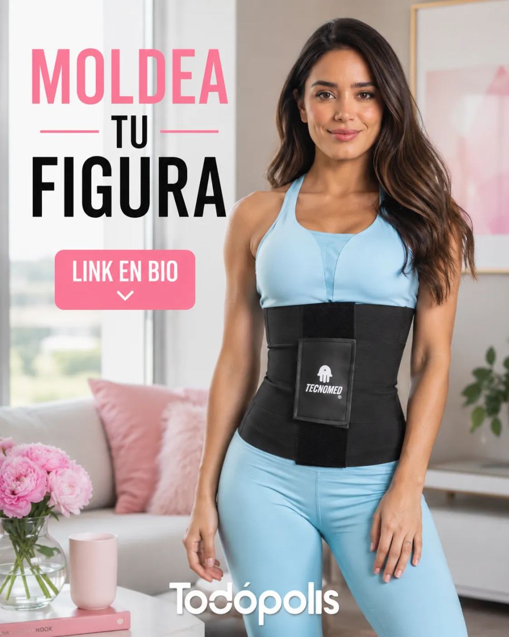 Faja Moldeadora Reductora con Soporte Lumbar en uso