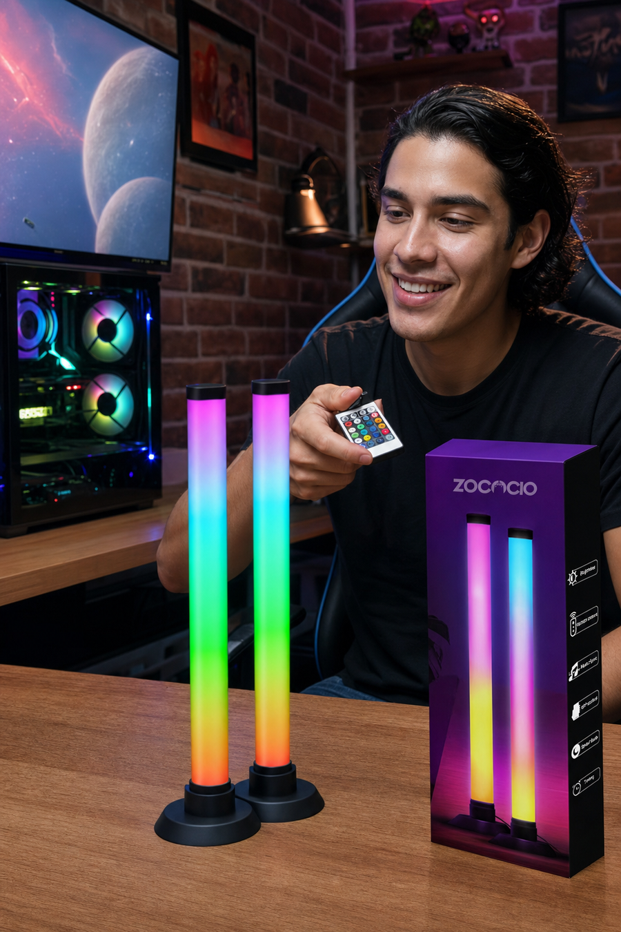 Barras LED Inteligentes RGB de Ambiente — lifestyle