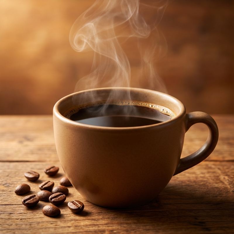 Taza de café preparada en casa