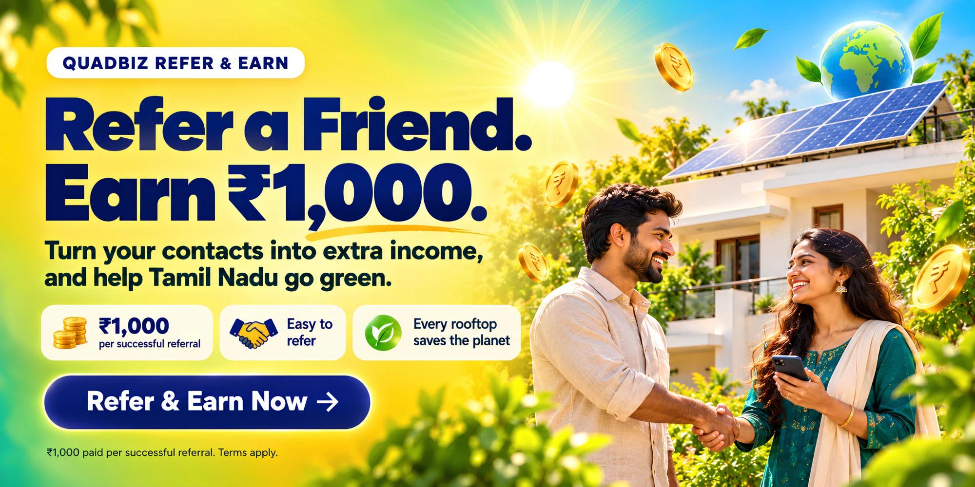 Quadbiz Refer & Earn — earn ₹1,000 for every successful referral. Refer and earn now.