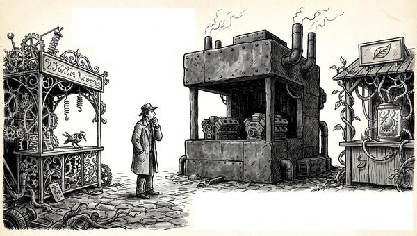 A buyer comparing three different marketing automation systems