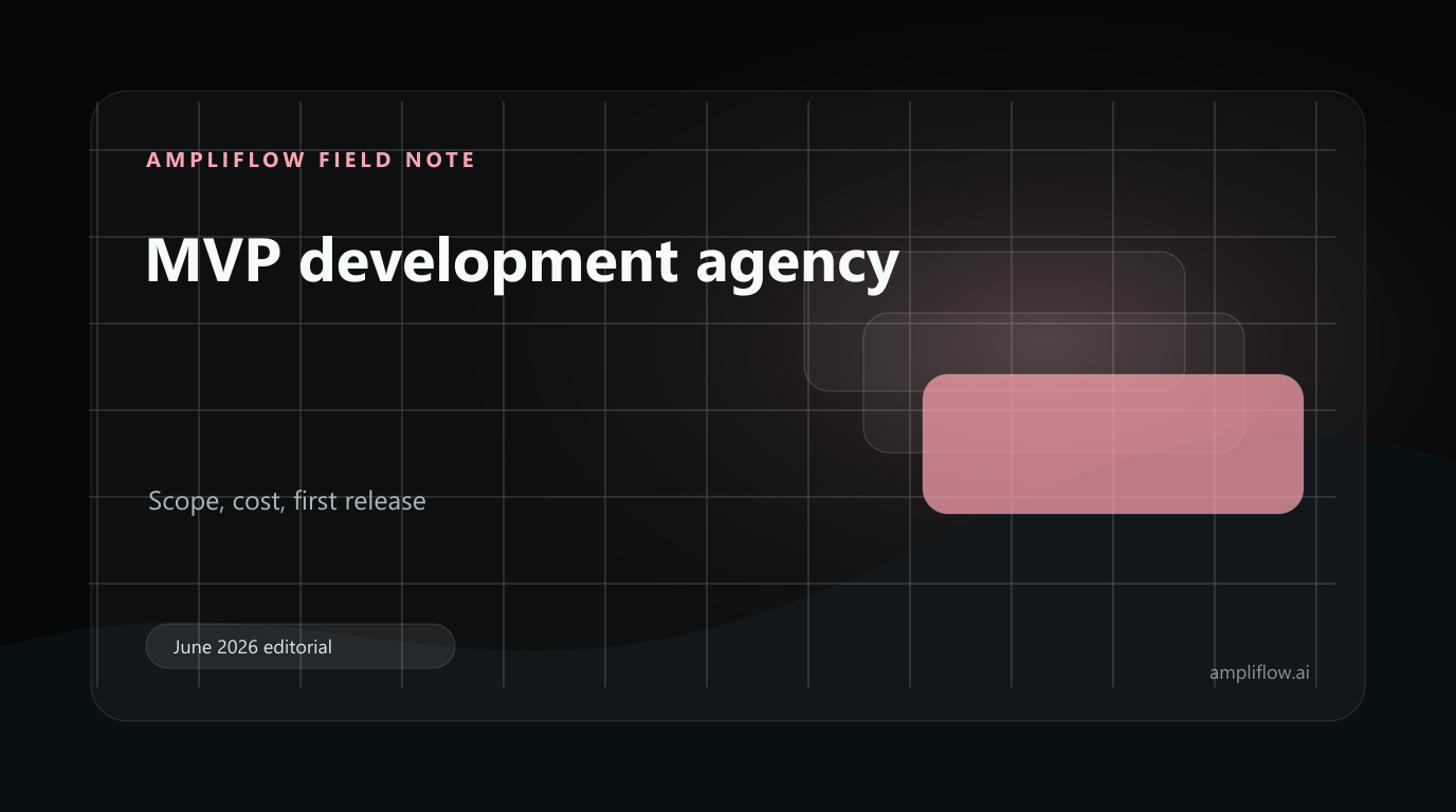 Editorial graphic for MVP development scope, cost and first release planning