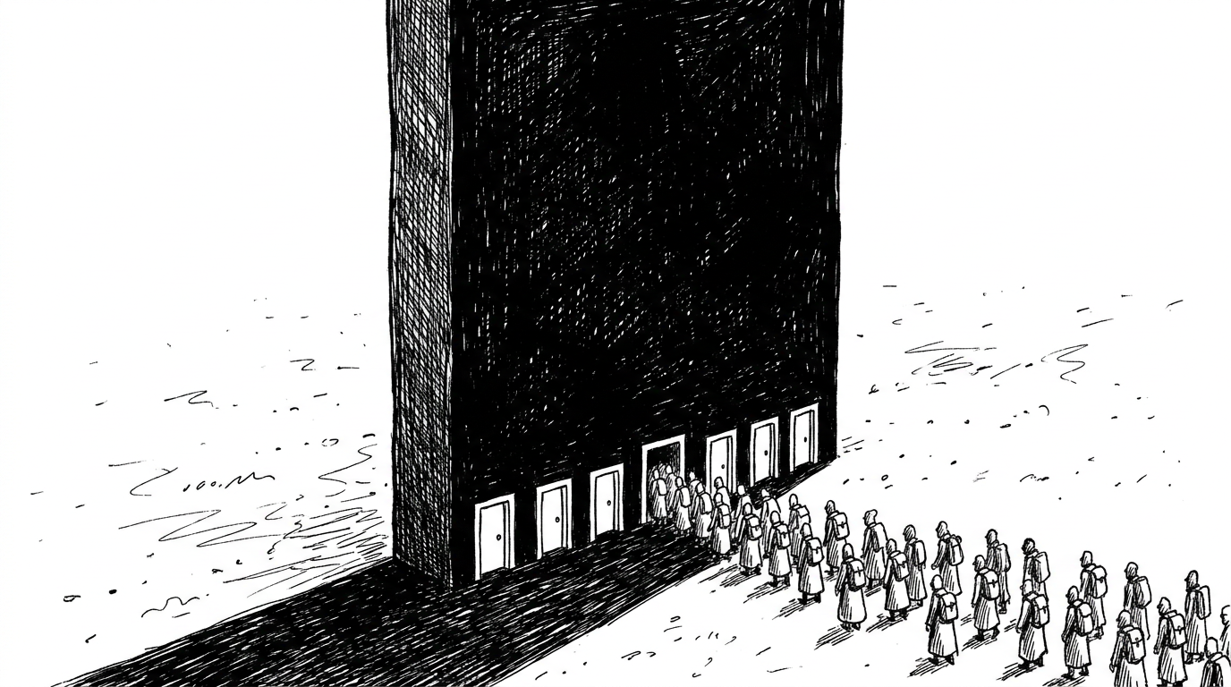 Editorial illustration representing appearing in Google AI Overviews