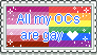 Stamp - All my ocs are gay